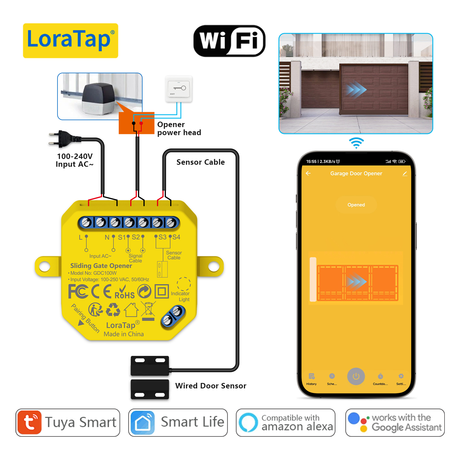 Smart Outdoor Plug - Tuya Smart Life Sliding Gate Opener