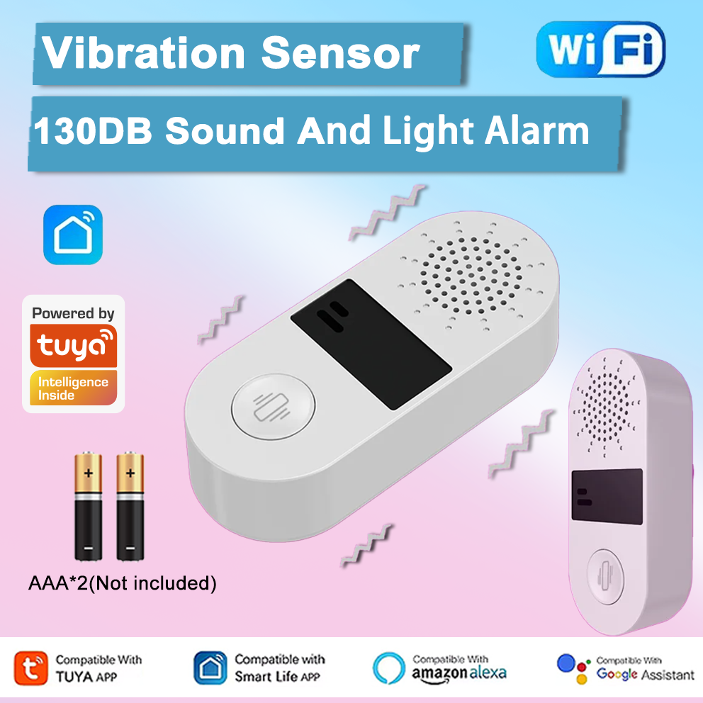 Smart Home Setup - Tuya WiFi Vibration Sensor - 130DB