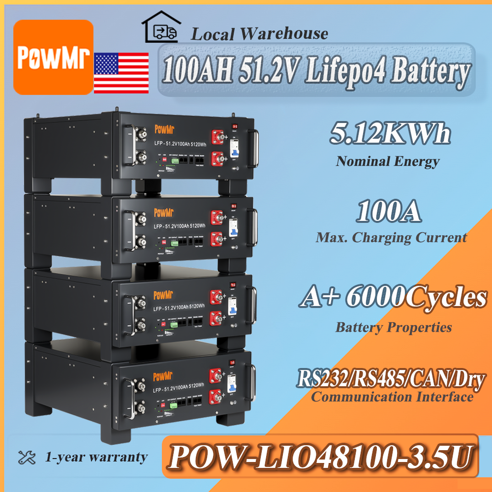 Home Smart Kettle - PowMr 51.2V 100Ah LiFePO4 Battery Safe