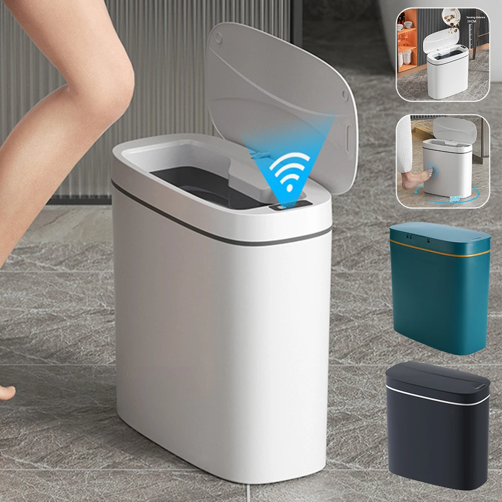 Smart Home Junkie - 12/14/16L Automatic Sensor Trash Can Wastebasket