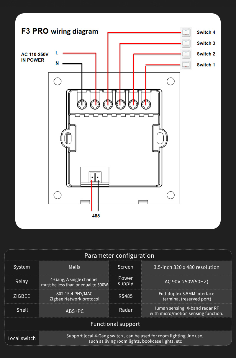 4 Gang Zigbee Smart Life Smart - Smart Home App ulasan dan harga