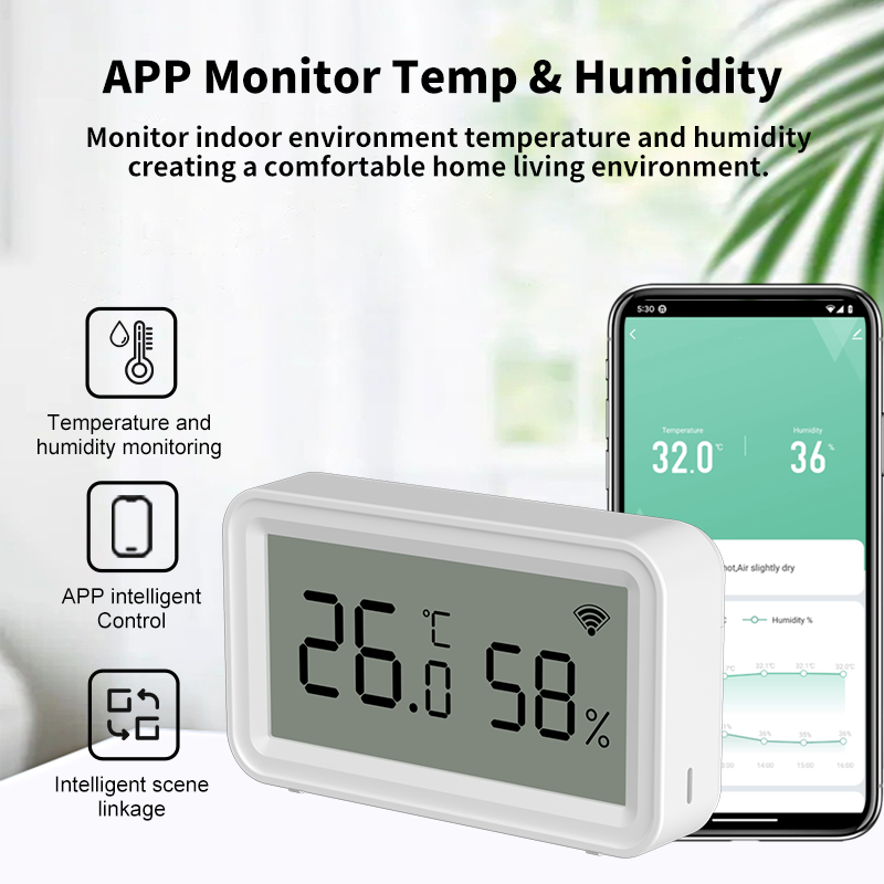 Tuya Zigbee WiFi Thermometer H - Smart Home App ulasan dan harga
