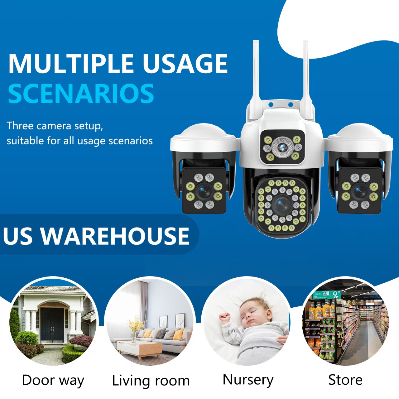 WiFi IP Camera Outdoor 15MP 8K - Smart Home Kamera Outdoor ulasan dan harga