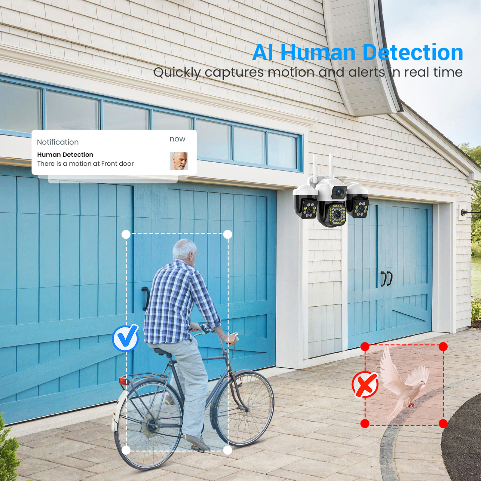 WiFi IP Camera Outdoor 15MP 8K - Smart Home Kamera Outdoor ulasan dan harga