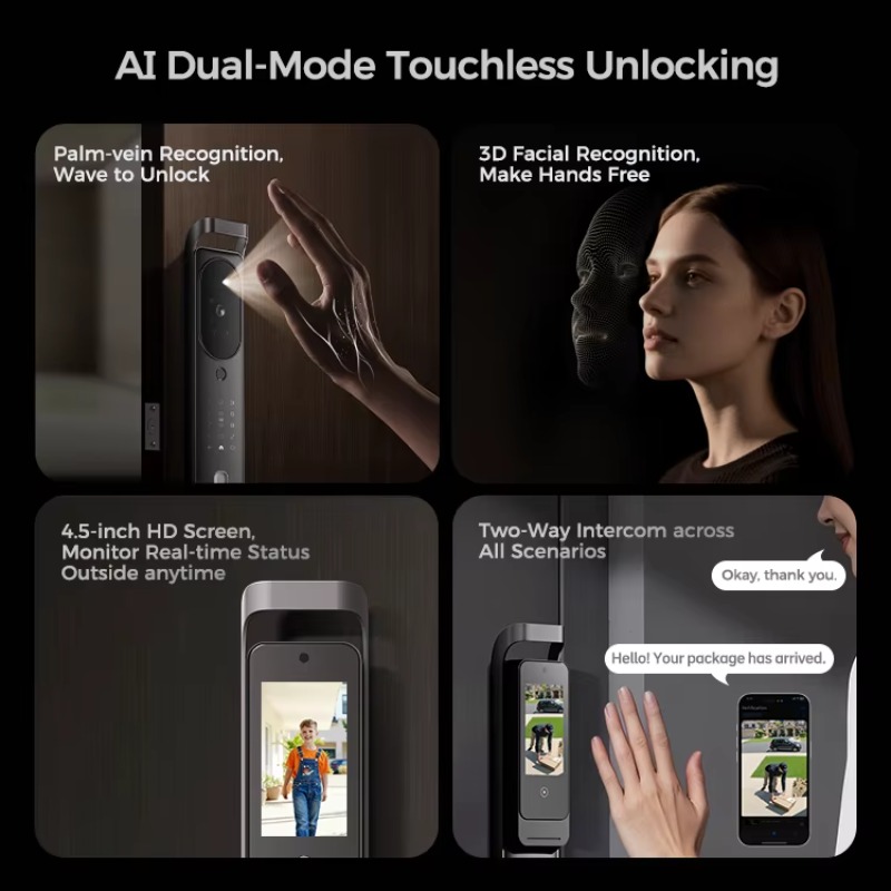 【2026】LNDU H10 Visual Dual Cam - Smart Door Lock ulasan dan harga