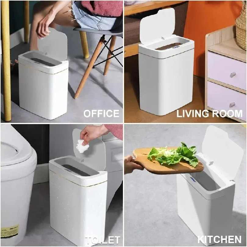 Smart Bathroom Trash Can Autom - Smart Home Junkie ulasan dan harga