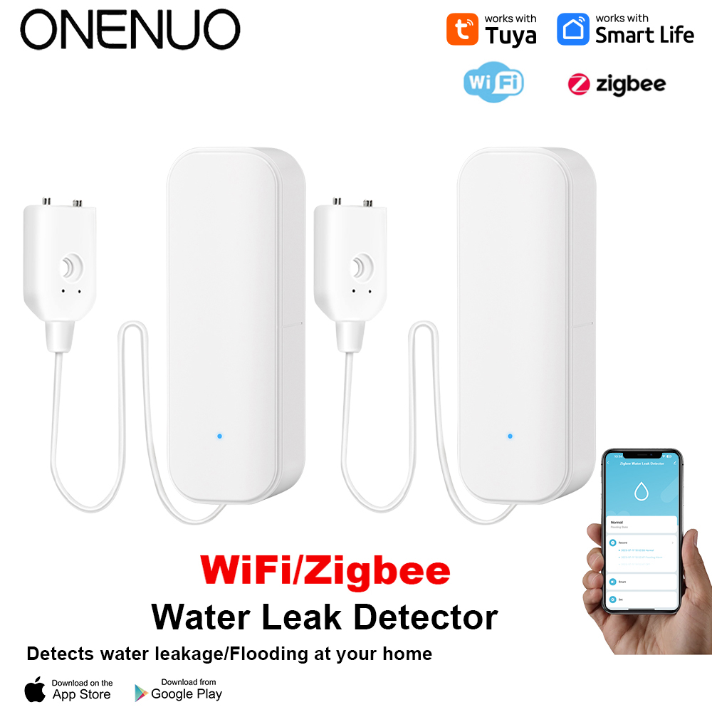 WiFi or Zigbee Water Leak Sens - Wifi Water Leak Detector ulasan dan harga