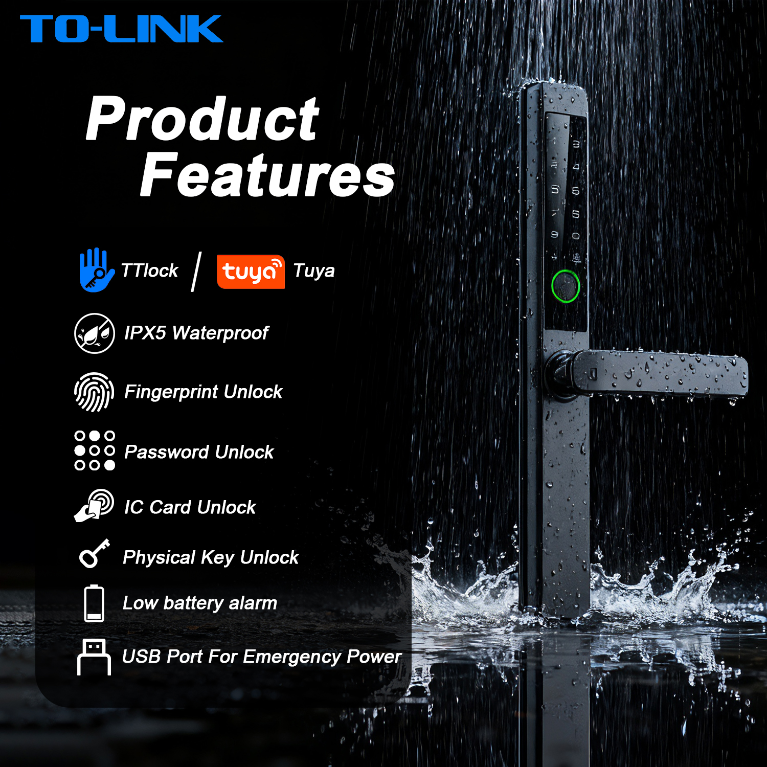 Tolink Key Card Password Tuya  - Smart Door Lock ulasan dan harga