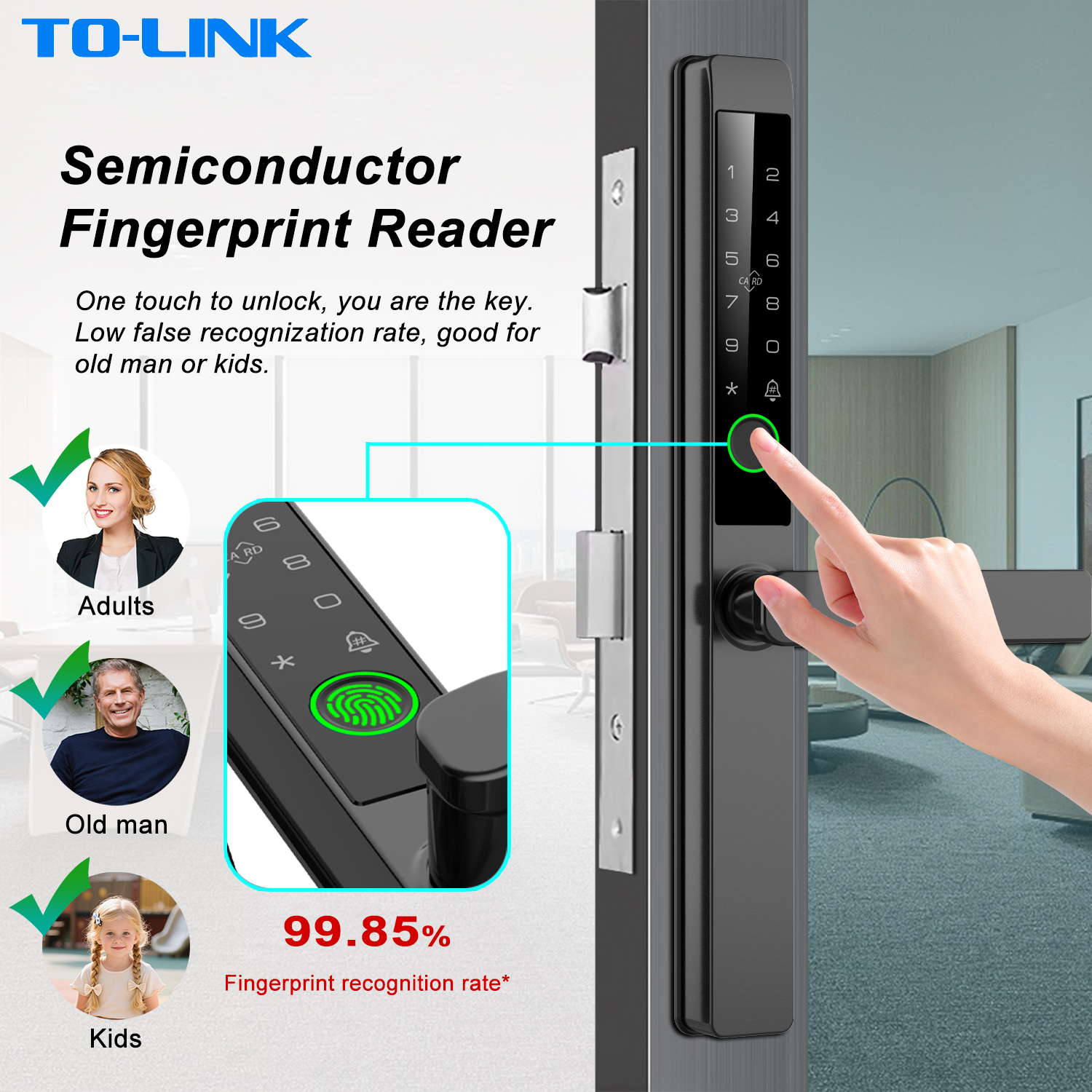 Tolink Key Card Password Tuya  - Smart Door Lock ulasan dan harga