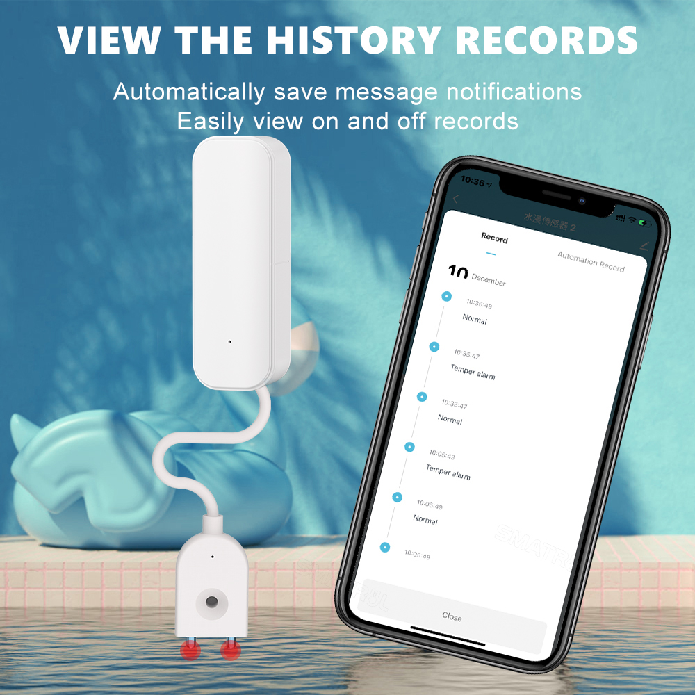 WiFi/Zigbee Water Sensor Tuya  - Wifi Water Leak Detector ulasan dan harga