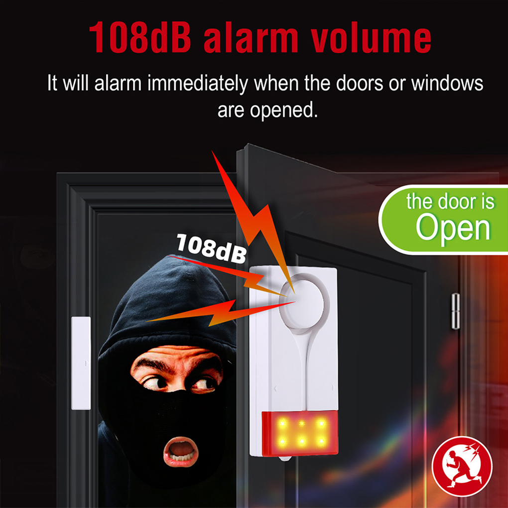 Anti-Theft Alarm 110db Loud Do - Wireless Door Sensor ulasan dan harga