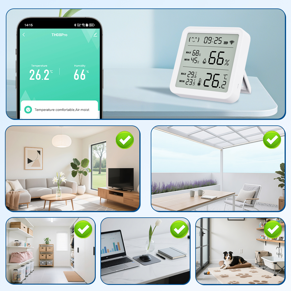 Tuya WiFi Thermometer hygromet - Smart Home App ulasan dan harga