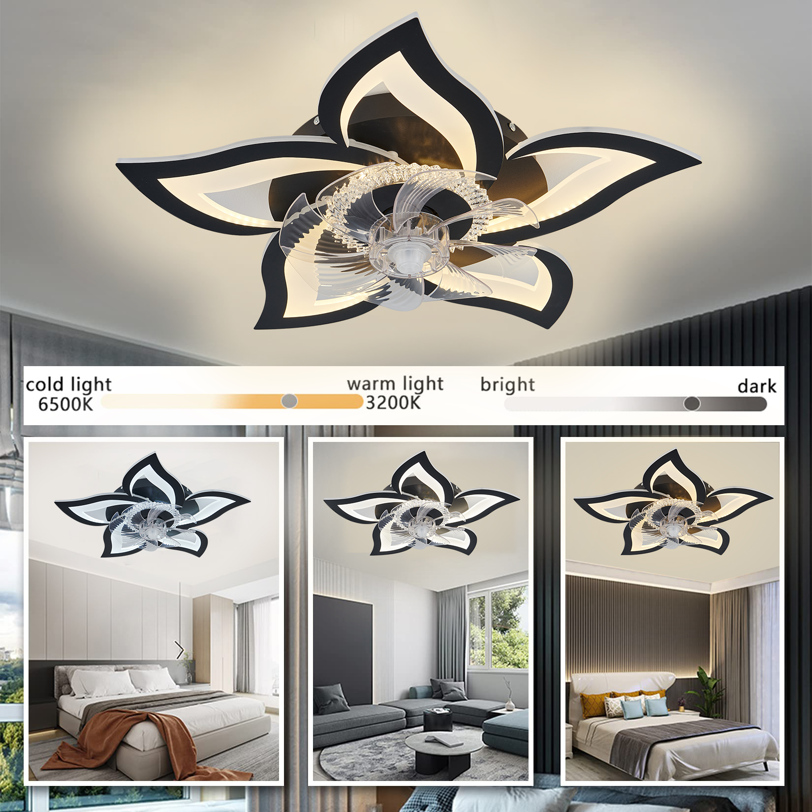 Lotus Led Ceiling Fan with Sma - Smart Ceiling Fan ulasan dan harga