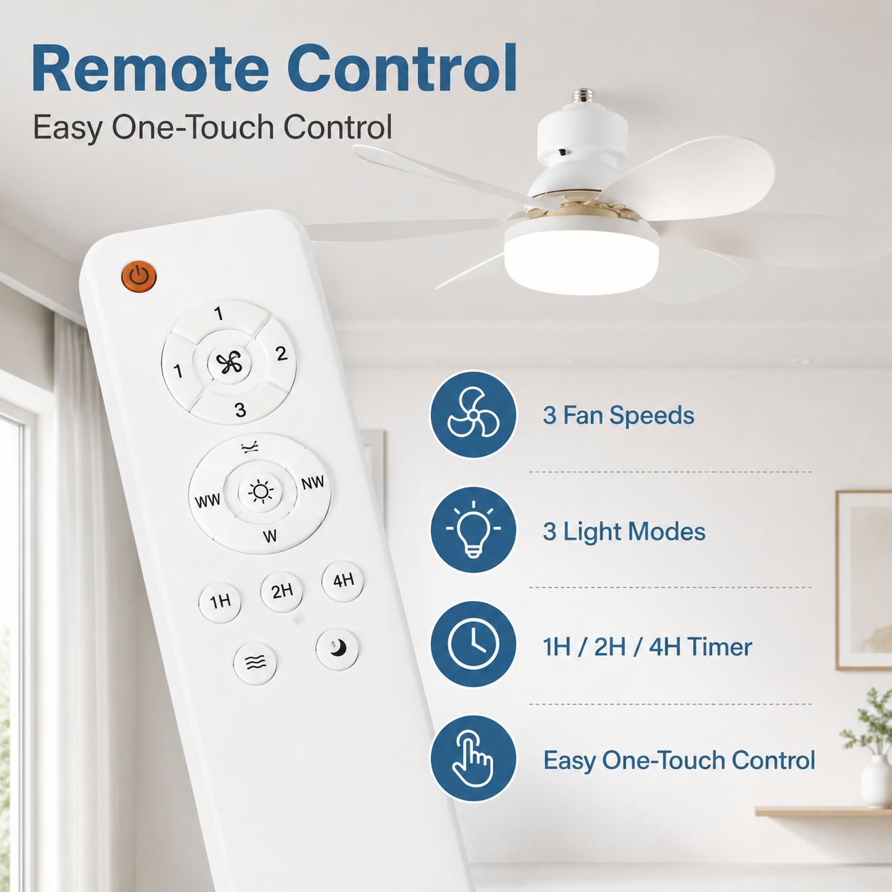 E27 base household silent ceil - Smart Ceiling Fan ulasan dan harga