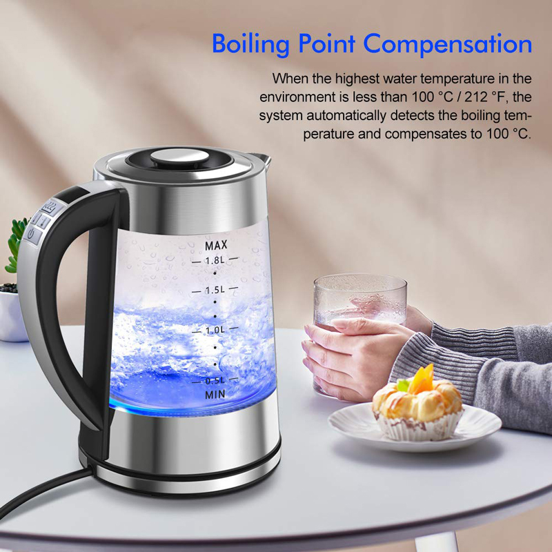 Smart Thermostatic Glass Elect - Home Smart Kettle ulasan dan harga