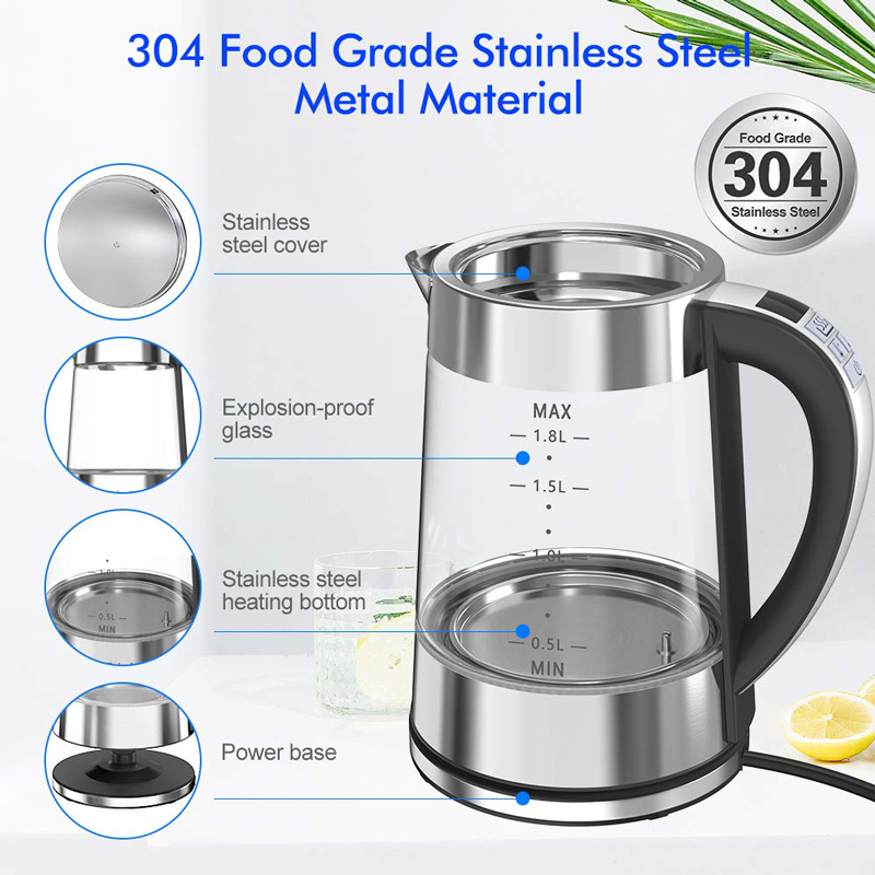 Smart Thermostatic Glass Elect - Home Smart Kettle ulasan dan harga