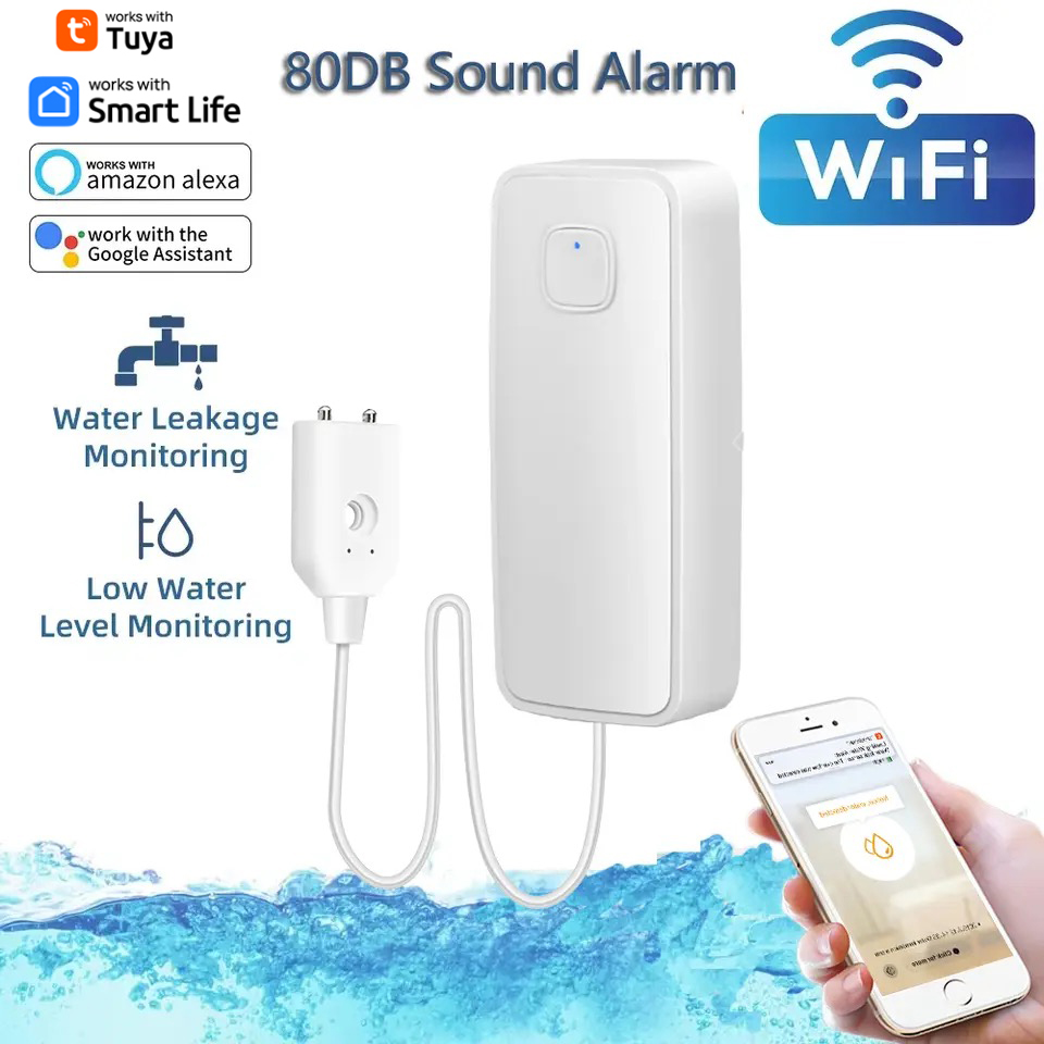 Tuya WiFi Smart Water Leak Sen - Wifi Water Leak Detector ulasan dan harga