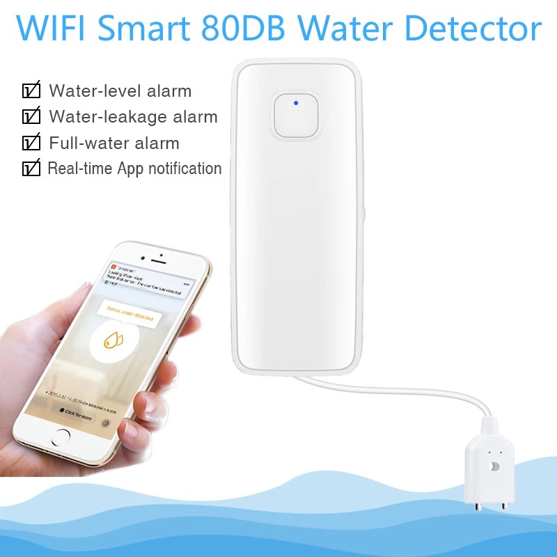 Tuya WiFi Smart Water Leak Sen - Wifi Water Leak Detector ulasan dan harga