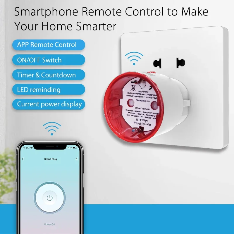 Tuya WiFi Smart Plug Socket EU - Smart Outdoor Plug ulasan dan harga