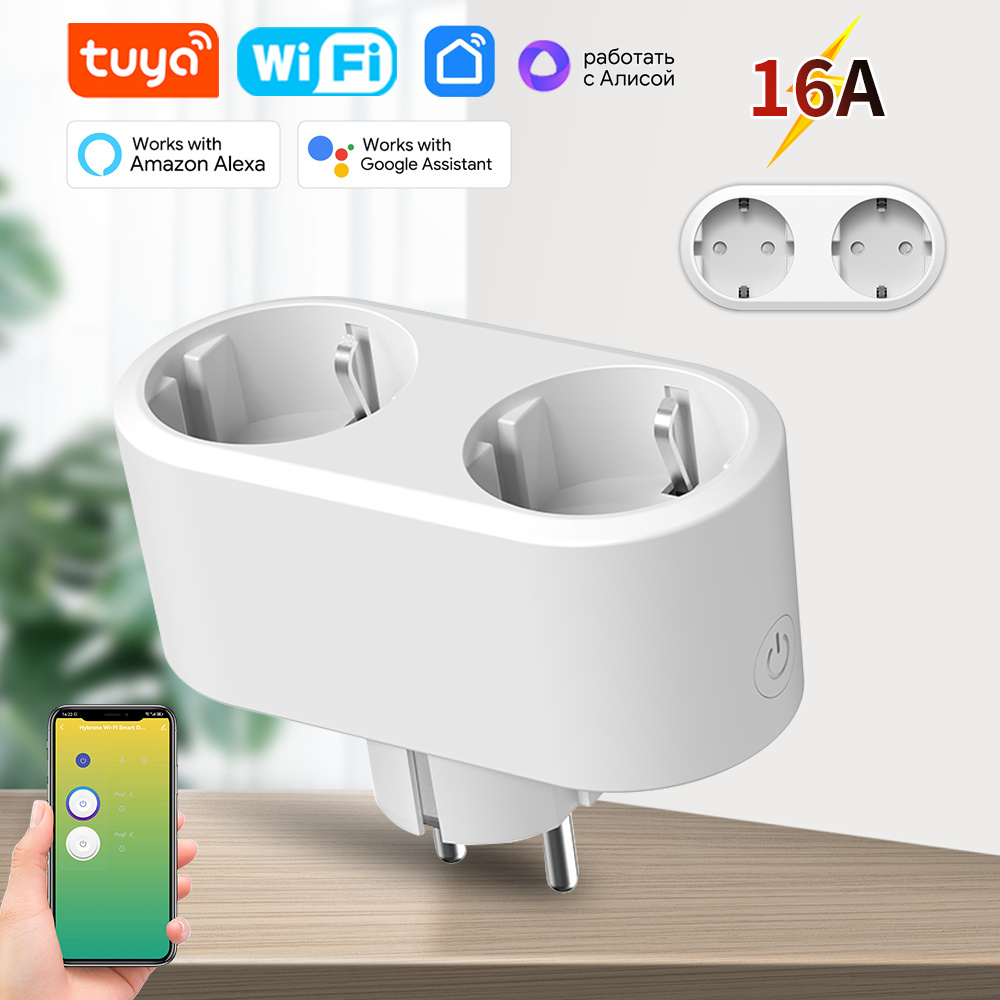 WiFi Smart Plug Dual Outlet 16 - Smart Outdoor Plug ulasan dan harga