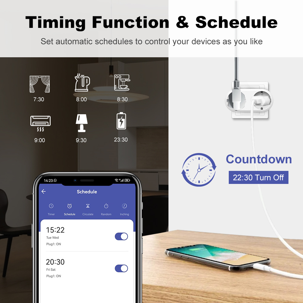 WiFi Smart Plug Dual Outlet 16 - Smart Outdoor Plug ulasan dan harga