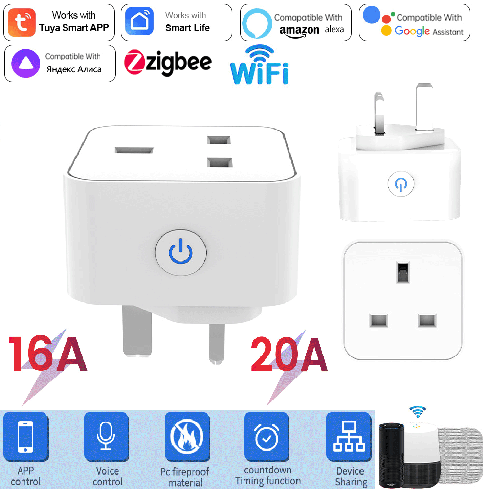 Tuya Smart Socket 16A/20A WiFi - Smart Home Setup ulasan dan harga