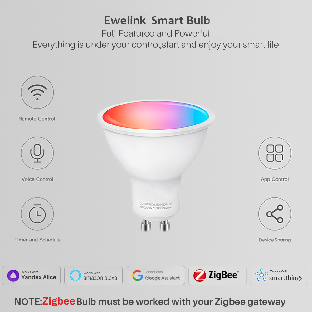 Ewelink GU10 Zigbee LED Bulbs  - Smart Home Setup ulasan dan harga