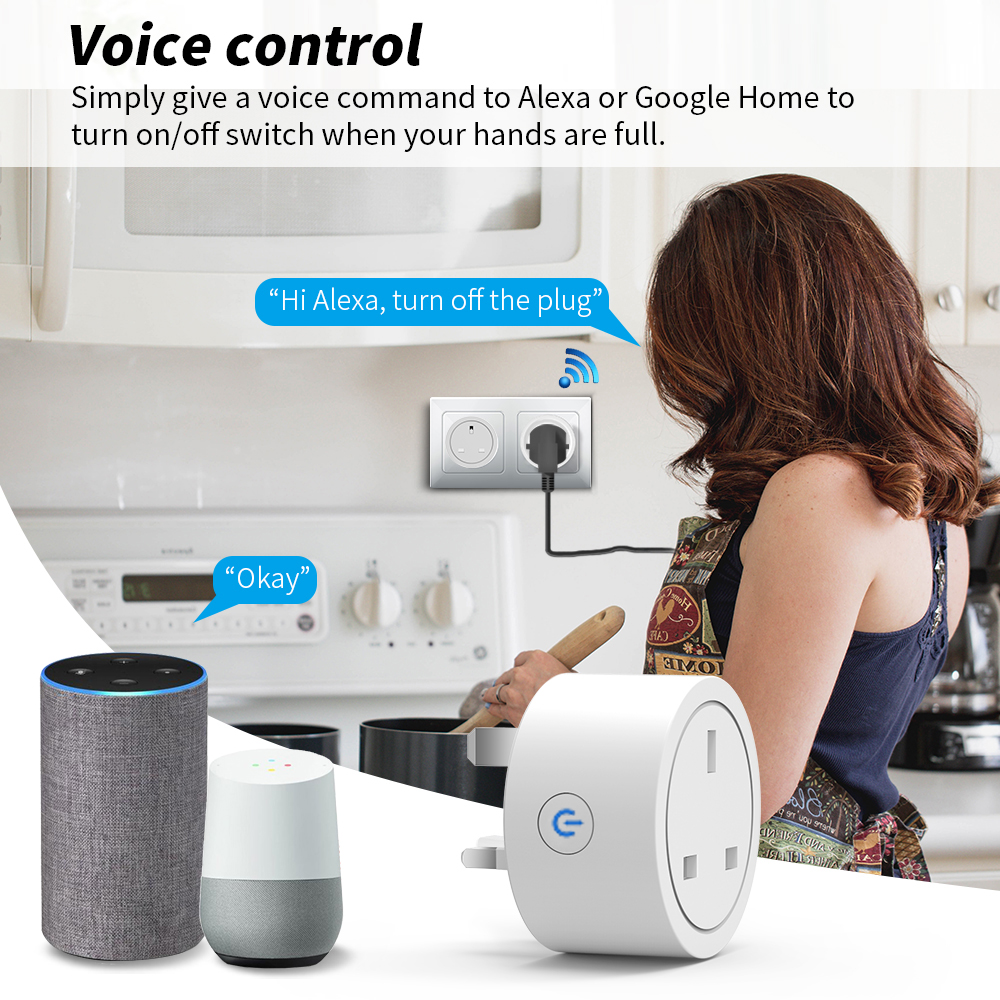 20A Tuya WiFi Smart UK Plug So - Smart Outdoor Plug ulasan dan harga