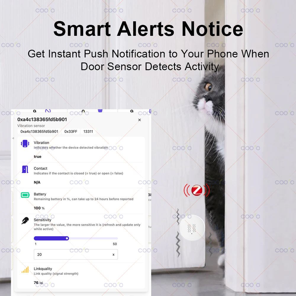 ZigBee 3.0 Vibration Sensor Re - Smart Home Setup ulasan dan harga