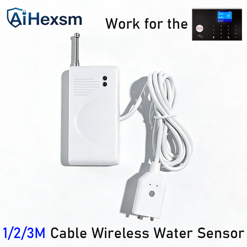 1/2/3meter Wireless 433MHz Wat - Wifi Water Leak Detector ulasan dan harga