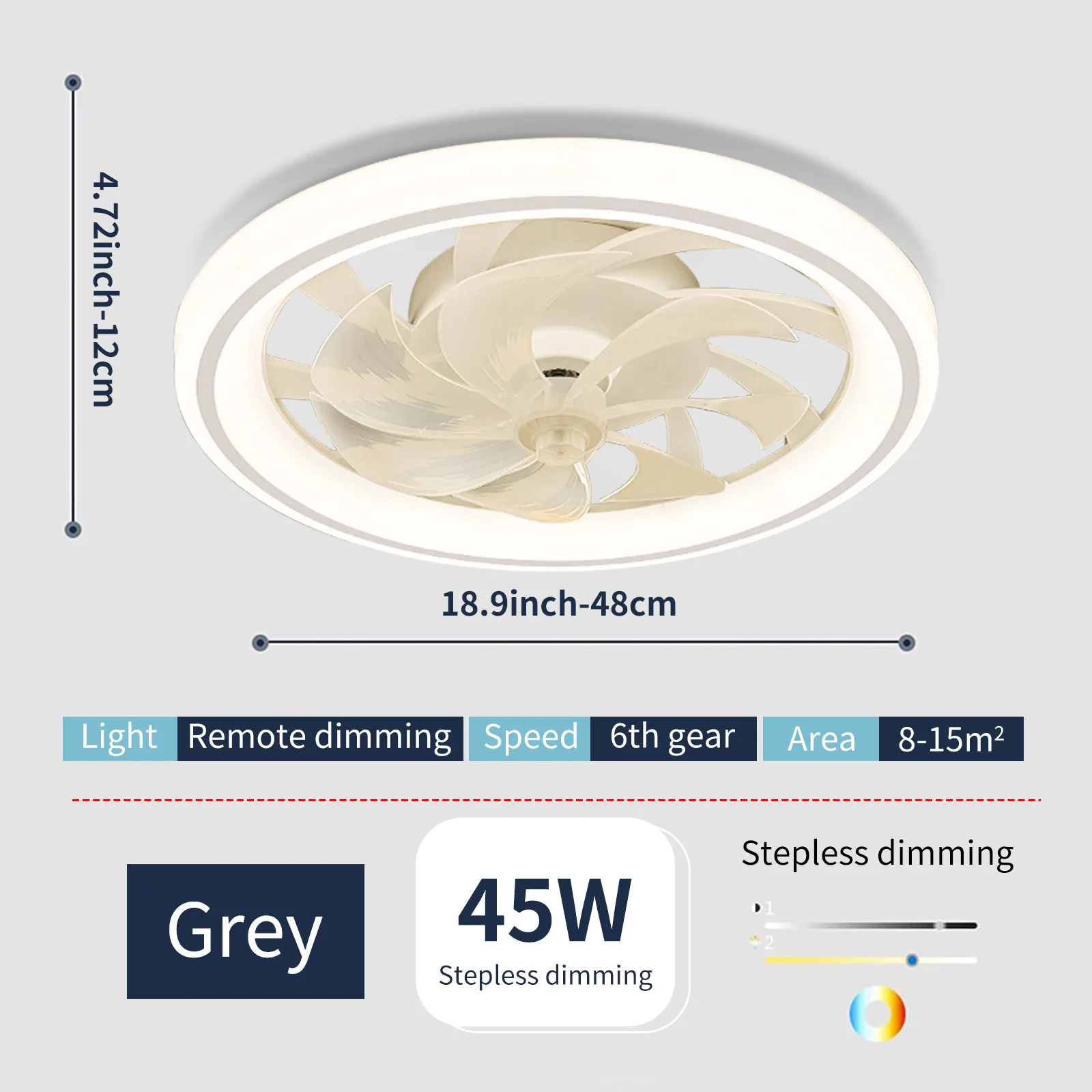 Intelligent LED Ceiling Fan Li - Smart Ceiling Fan ulasan dan harga