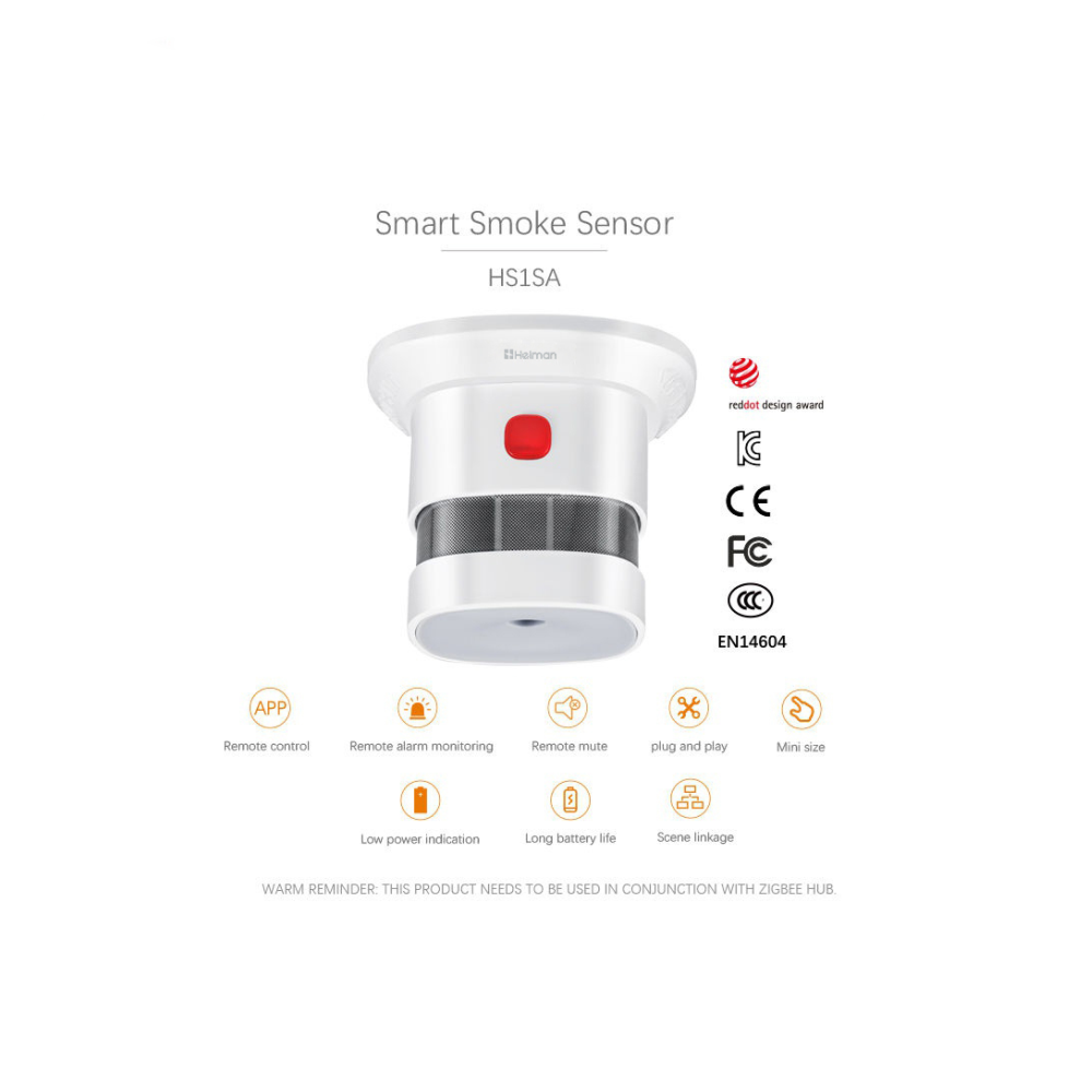 Tuya Smart Zigbee Smoke Detect - Smart Home Setup ulasan dan harga