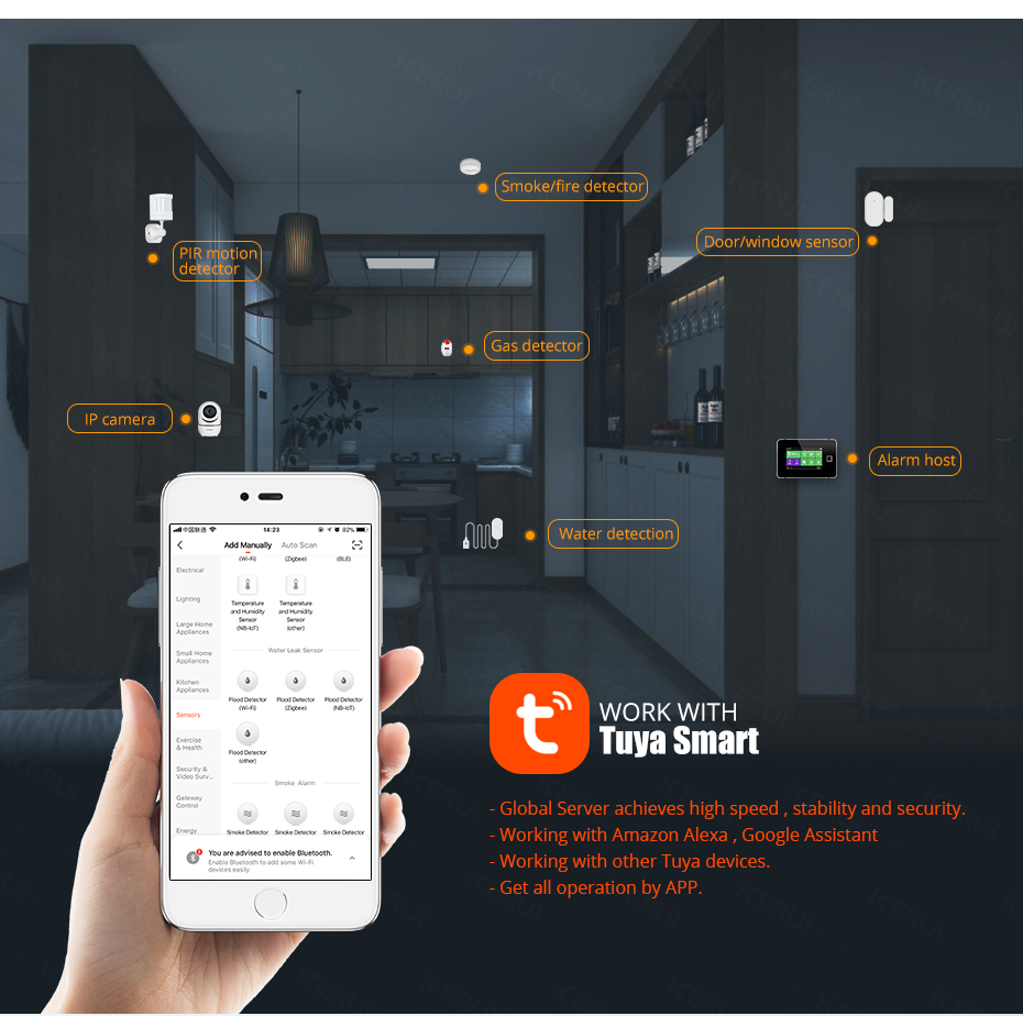 KERUI Smart  WiFi Water Sensor - Wifi Water Leak Detector ulasan dan harga
