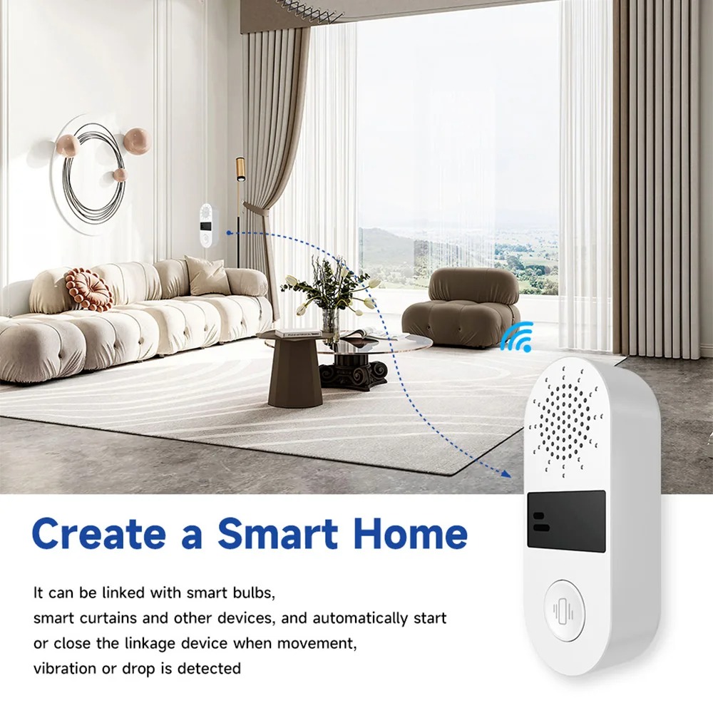 Tuya WiFi Vibration Sensor - 1 - Smart Home Setup ulasan dan harga