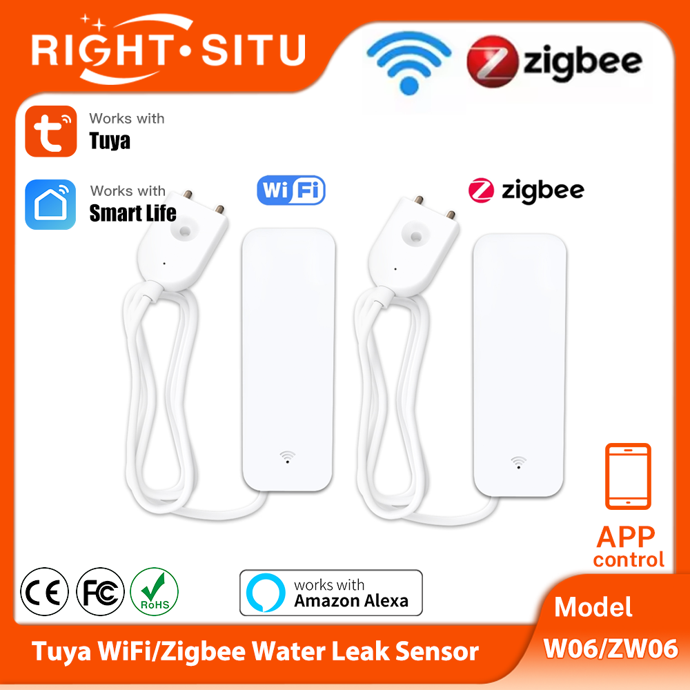 Tuya WiFi Zigbee Water Sensor  - Smart Home Setup ulasan dan harga