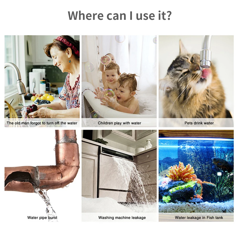 Tuya WiFi Zigbee Water Sensor  - Smart Home Setup ulasan dan harga