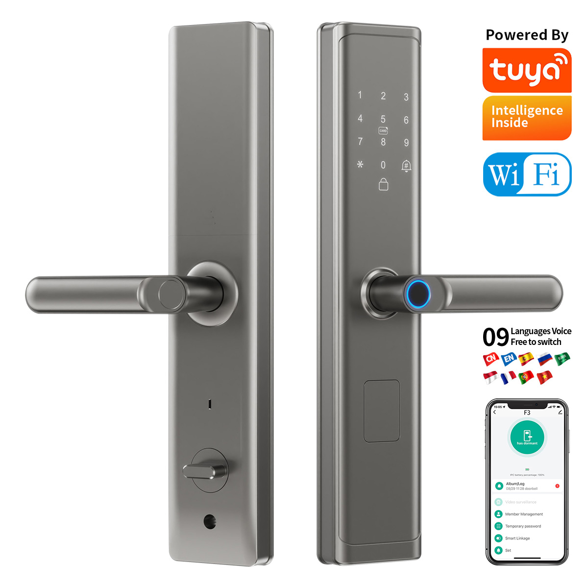 Tuya Wifi TTlock App Fingerpri - Smart Door Lock ulasan dan harga