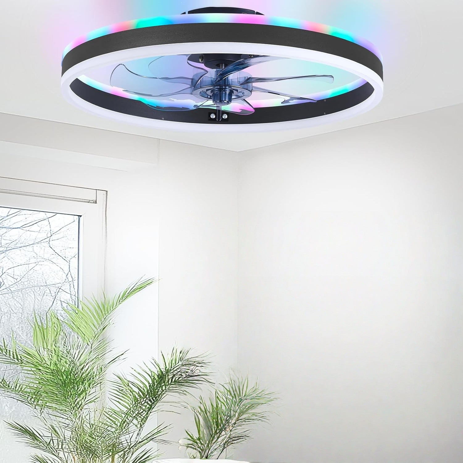 RGB Smart Ceiling Fan Light 6- - Smart Ceiling Fan ulasan dan harga