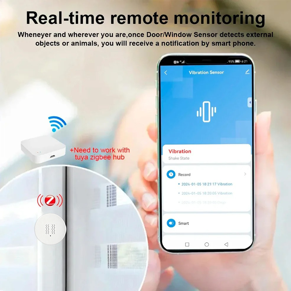 Tuya ZigBee Smart Vibration &  - Smart Home Setup ulasan dan harga
