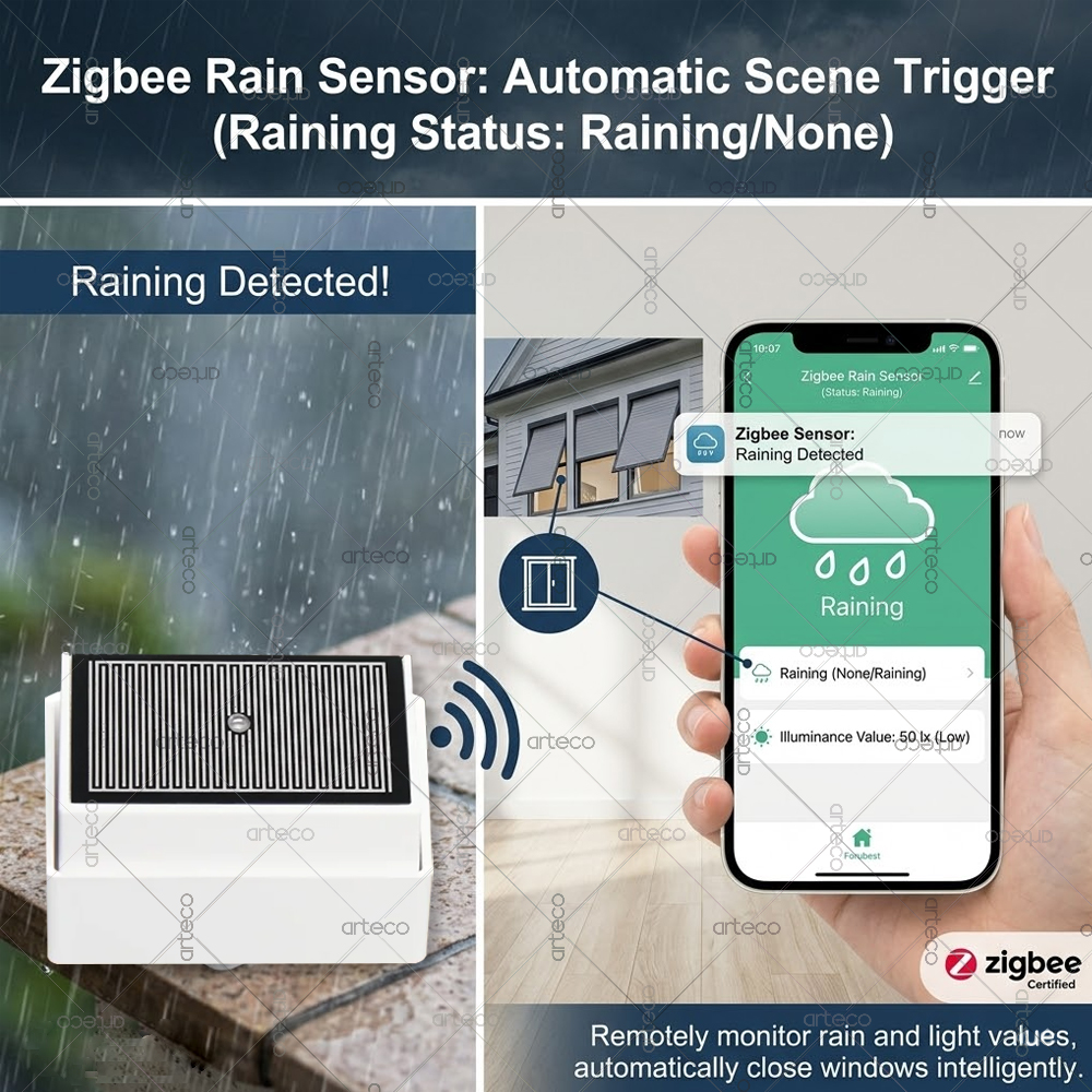 Smart Zigbee 3.0 Rain Drop Sen - Smart Home Setup ulasan dan harga