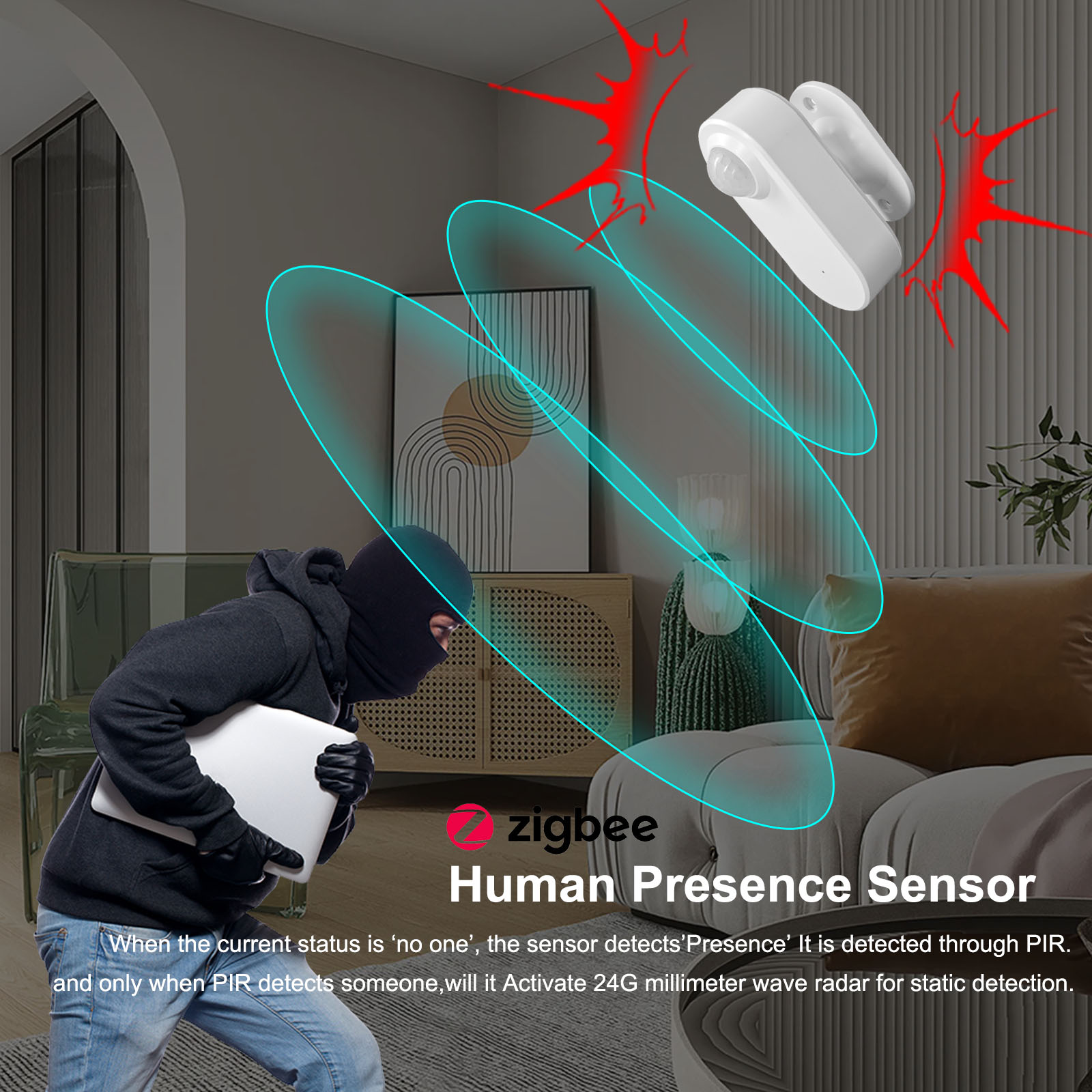 Tuya Human Presence Sensor Sma - Smart Home Setup ulasan dan harga