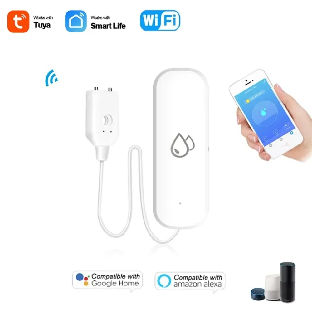 Tuya WiFi Water Sensor Leakage - Wifi Water Leak Detector ulasan dan harga
