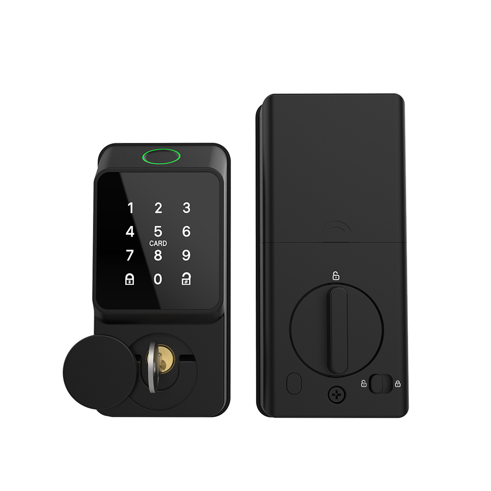 Black Smart Deadbolt Lock Fing - Smart Door Lock ulasan dan harga