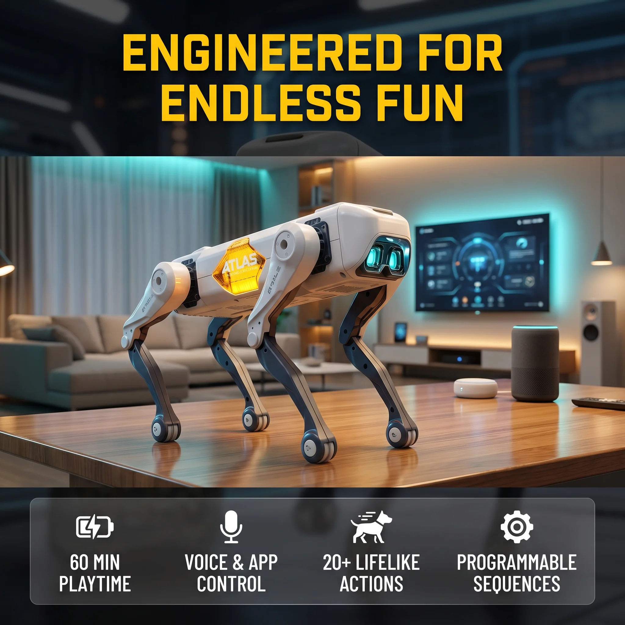 AI Smart Robot Dog, Voice & AP - Smart Home App ulasan dan harga