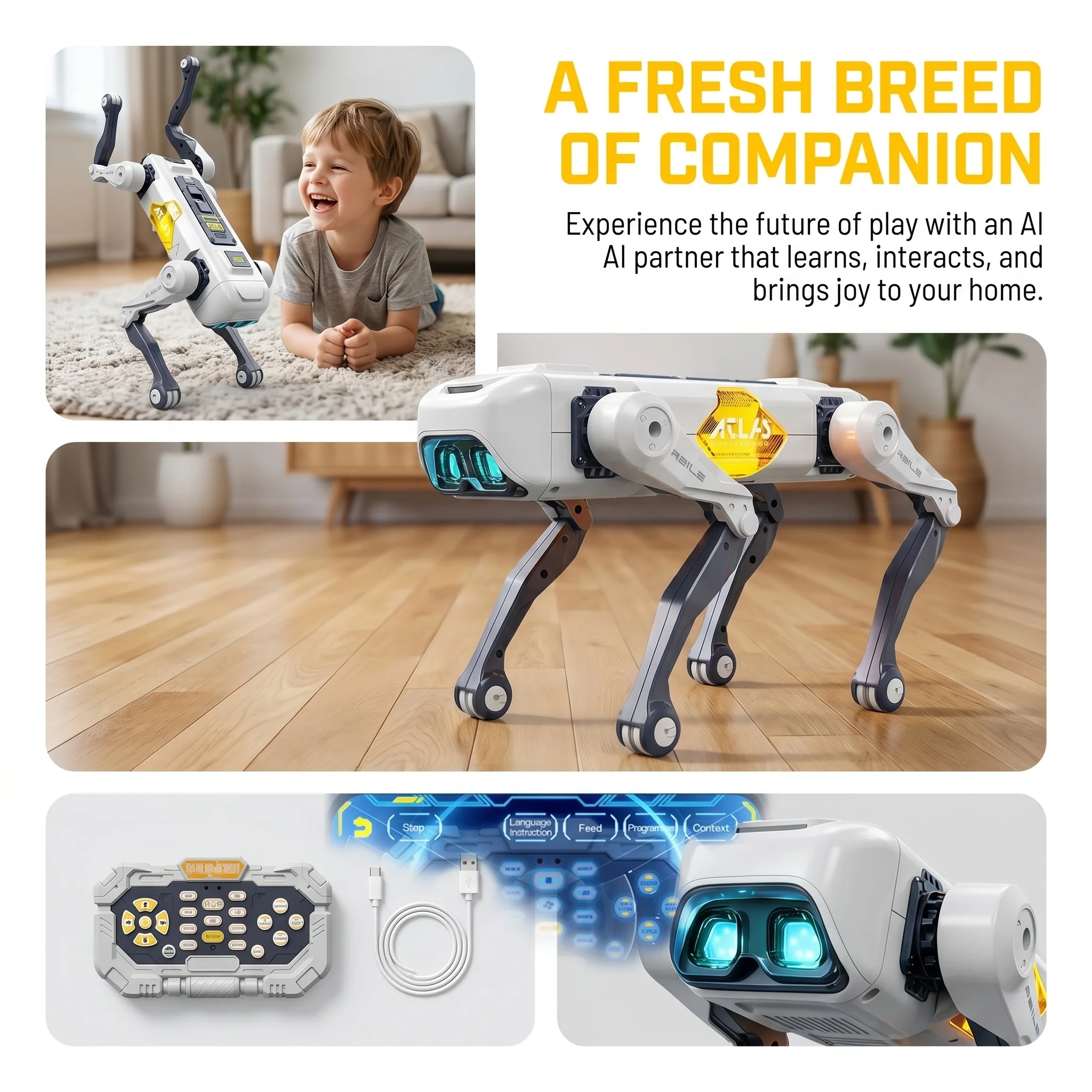 AI Smart Robot Dog, Voice & AP - Smart Home App ulasan dan harga