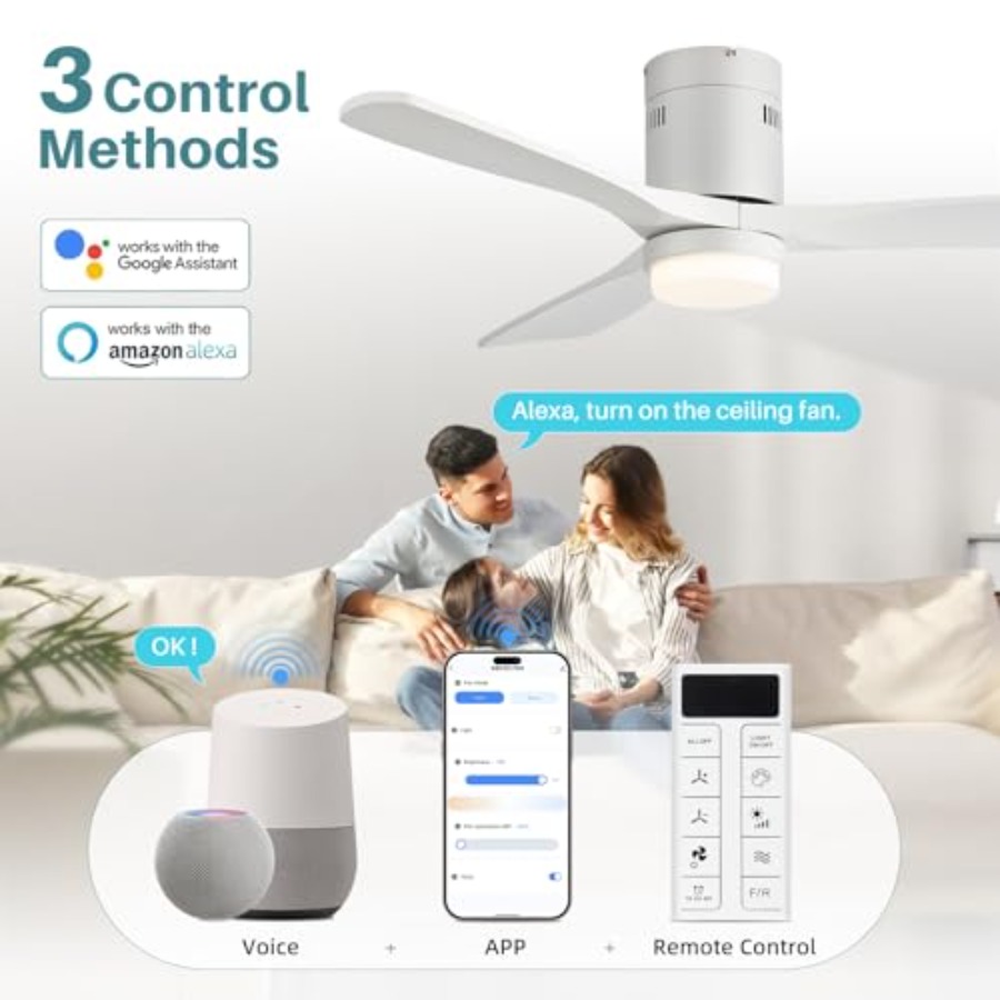 52 Inch Smart Ceiling Fan with - Smart Ceiling Fan ulasan dan harga