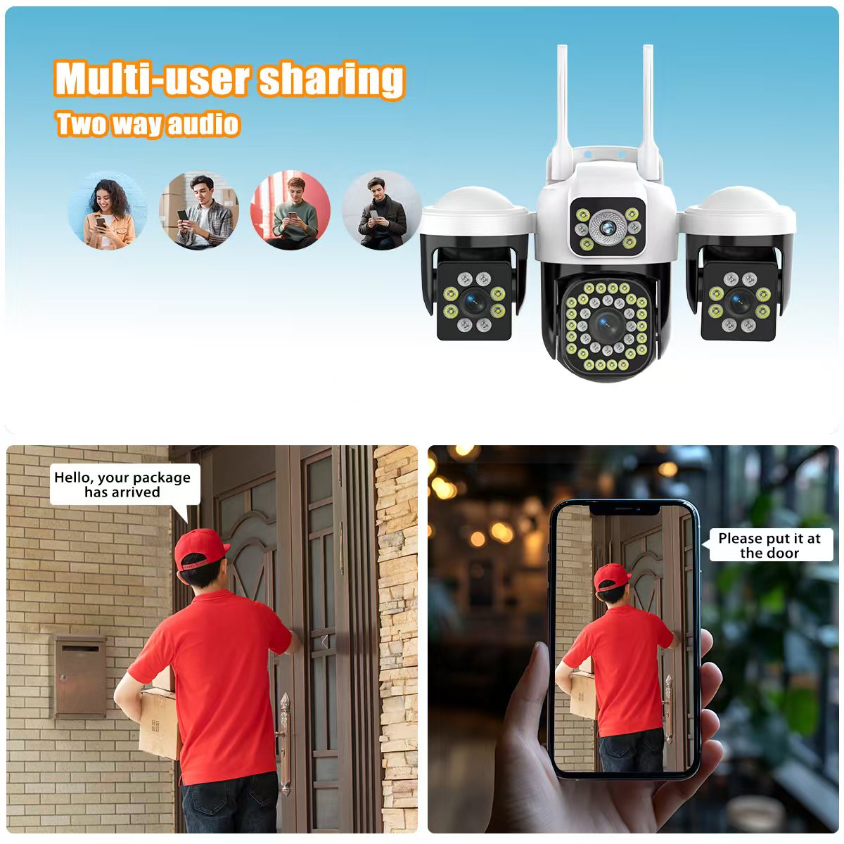 15MP WIFI IP Camera 3 Lens 3 S - Smart Home Kamera Outdoor ulasan dan harga