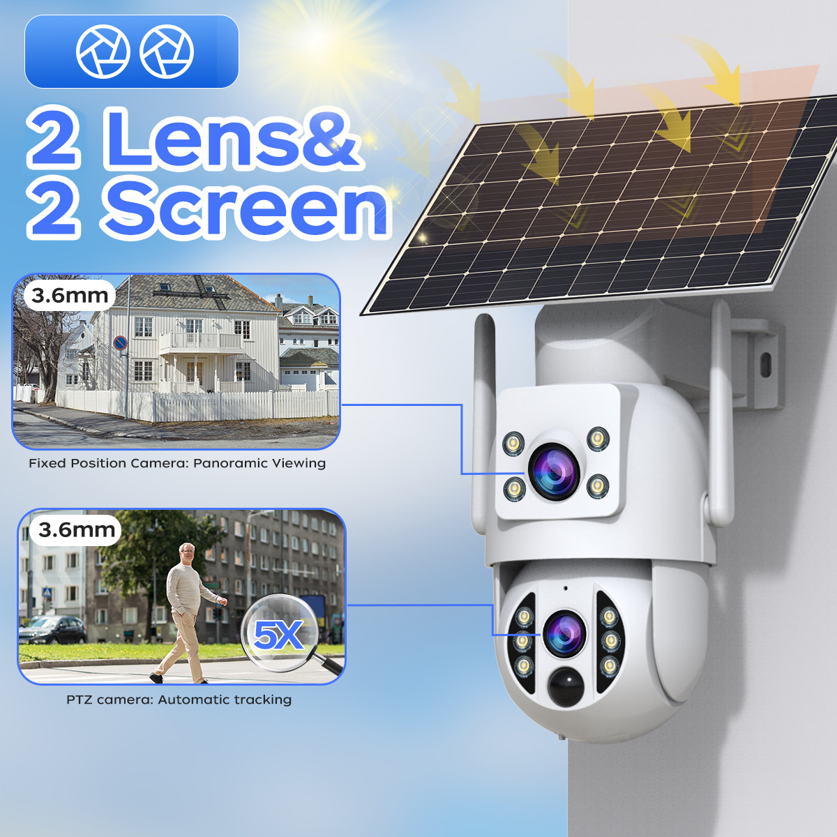 JOOAN 6MP Outdoor Solar Wifi C - Smart Outdoor Plug ulasan dan harga