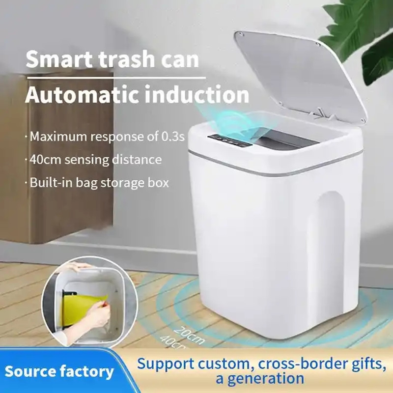 16L Automatic Sensor Trash Can - Smart Home Junkie ulasan dan harga