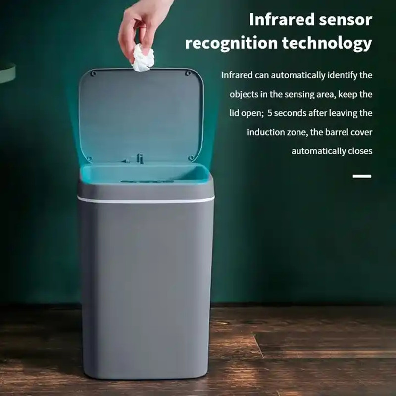 16L Automatic Sensor Trash Can - Smart Home Junkie ulasan dan harga